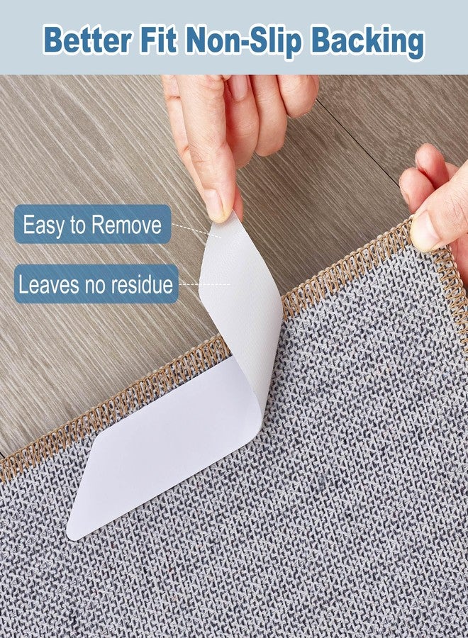 Tortania Rug Tape Carpet Corner Grippers: 10 PCS Non Slip Rug Stickers for Hardwood Floors Anti Slip Rug Grip Carpet Stickers for Area Rugs - Adhesive Rug Pads Rug Stoppers to Prevent Sliding White - Image 5